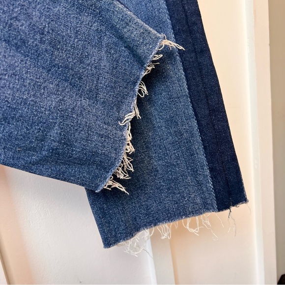 KUT From The Kloth Elizabeth Fab Ab Ankle Straight Leg Jean Size 10 Long Raw Hem - Picture 9 of 11